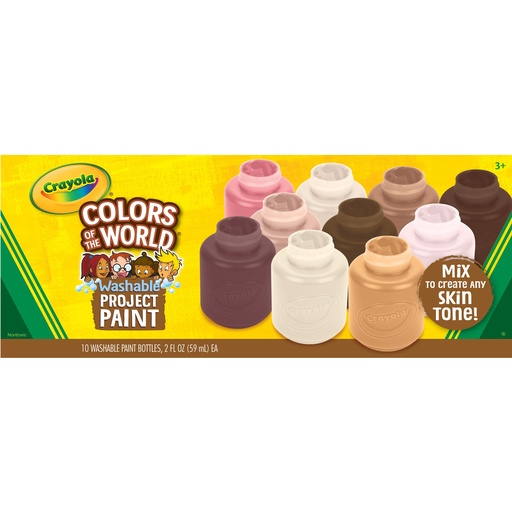 [542315 BIN] Colors of the World Project Paint 2oz Jars 10 Count