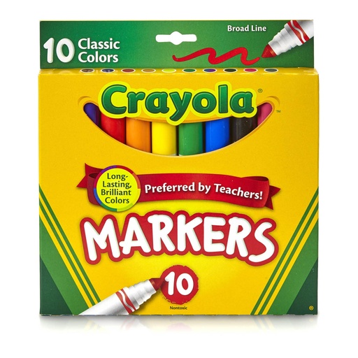[587722 BIN] Classic Colors Broad Line Markers Pack of 10