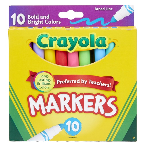 [587725 BIN] Bold & Bright Colors Broad Line Markers Pack of 10