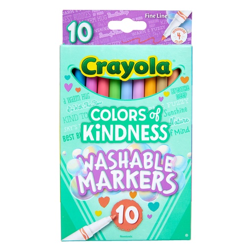 [587807 BIN] Colors of Kindness Fine Line Washable Markers 10 Count