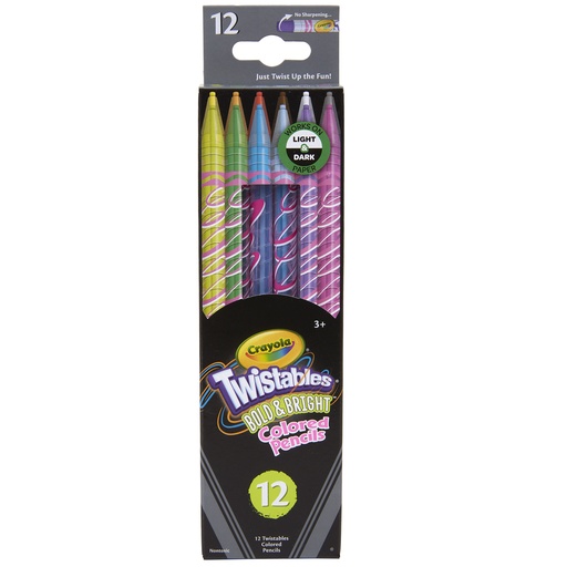 [682451 BIN] Bold & Bright Twistables Colored Pencils 12 Count