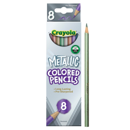 [683708 BIN] Metallic Colored Pencils 8 Count