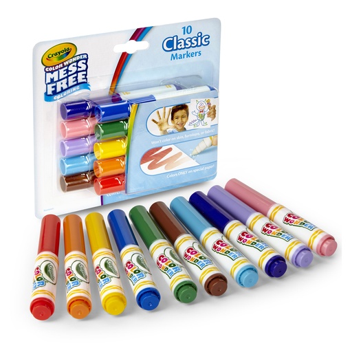 [752471 BIN] Classic Colors Color Wonder Mess Free Mini Markers Pack of 10