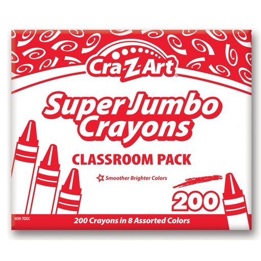[740131 CZA] Super Jumbo Crayon Classroom Pack 200 Count