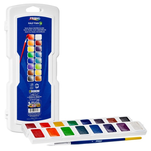 [X01600 DIX] 16-Color Half Pan Watercolors Set with Brush