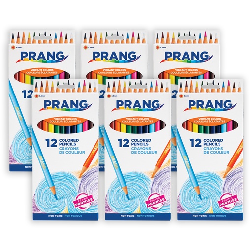 [22120-6 DIX] Thick Core 3.3 mm Colored Pencil 6 Packs of 12 Colors