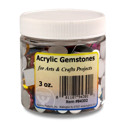 [94302 HG] Multicolor Acrylic Gemstones 3 oz.