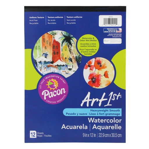 [4910 PAC] 9" x 12" 90 lb. Watercolor Pad