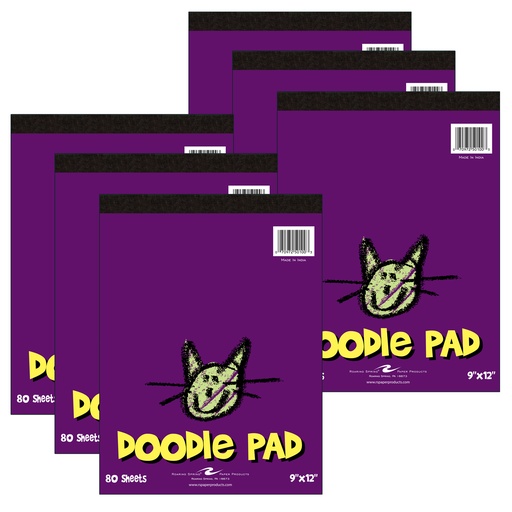 [50100-6 ROA] 9" x 12" Kid's Doodle Pads Pack of 6