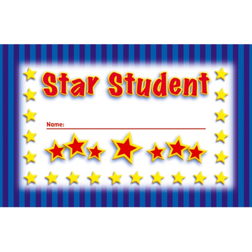 [2402 NS] Star Student Punch Cards Pack of 36