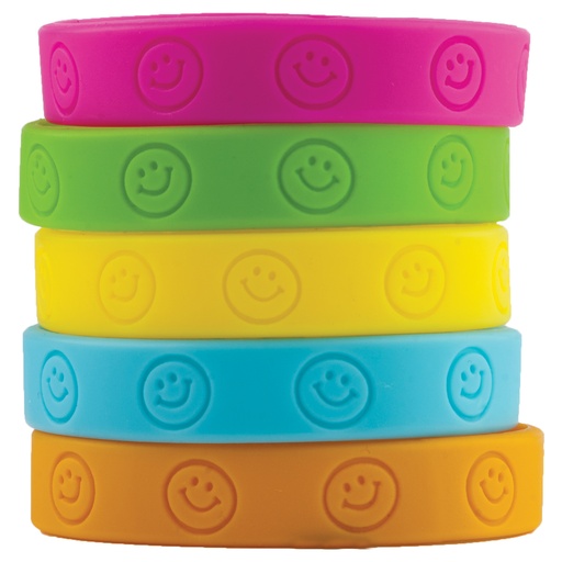 [6550 TCR] Happy Faces Wristbands Pack of 10