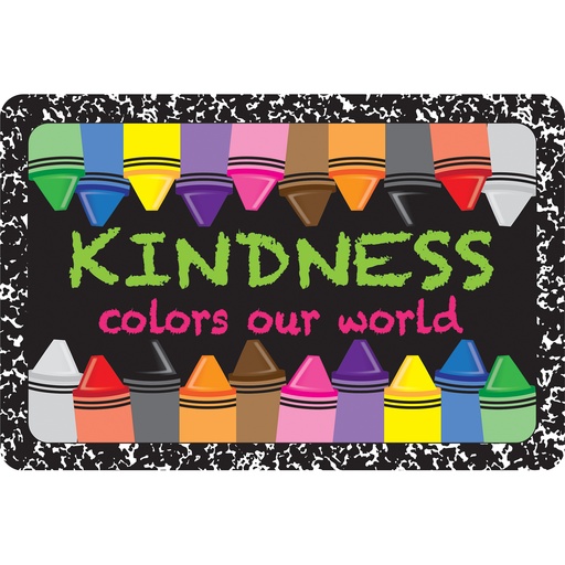 [91554 ASH] Kindness Colors World Welcome Mat 15.5" x 23.5"