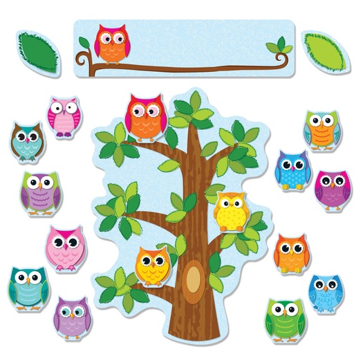 [110226 CD] Colorful Owls Behavior Bulletin Board Set