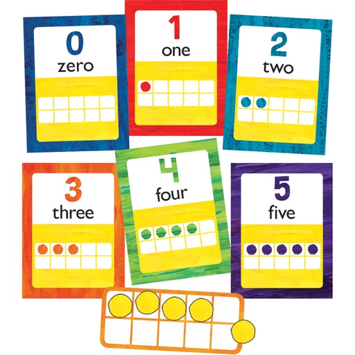 [110455 CD] World of Eric Carle™ Numbers 0-20 Bulletin Board Set 43 Pieces