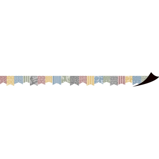 [77588 TCR] Colorful Cottage Pennants Magnetic Border