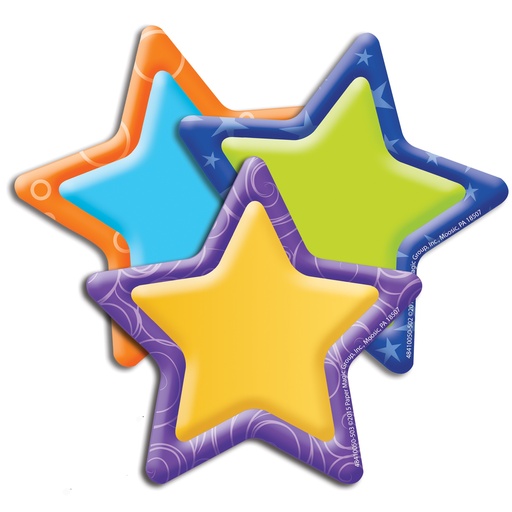 [841005 EU] Color My World Stars Assorted Paper Cut Outs Pack of 36
