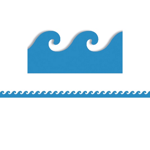 [33602 HG] Blue Waves Mighty Brights™ Border 36 Feet
