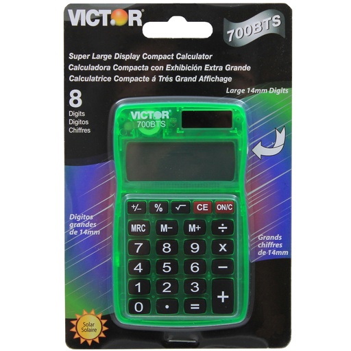 [700BTS OIC] Assorted Translucent Bright Colors 8 Digit Pocket Calculator