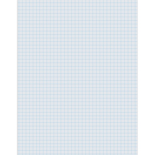 [2411 PAC] White 8 1/2" x 11" 1/4" Quadrille Ruled Graphing Paper 500 Sheets
