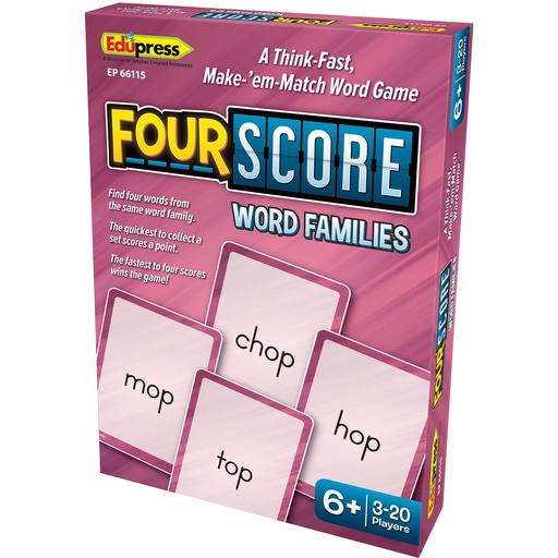 [66115 EP] Four Score Card Game: Word Families