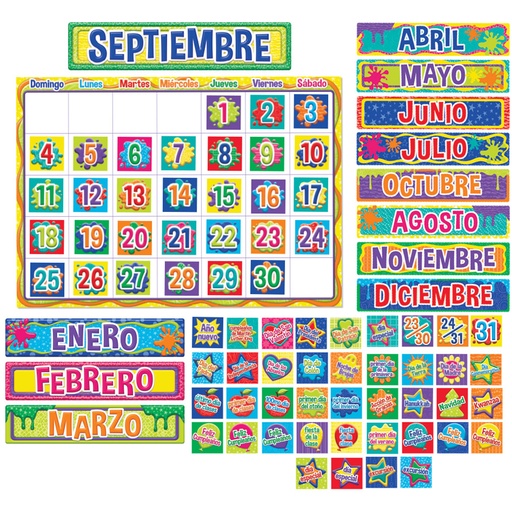 [847048 EU] Color My World Spanish Calendar Bulletin Board Sets