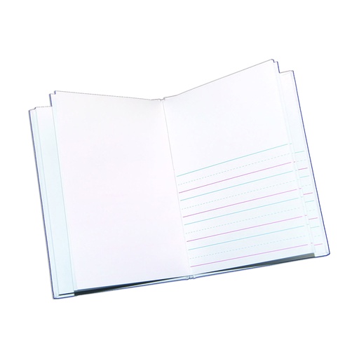 [10701 ASH] White Hardcover Blank Book Primary Lined 6" x 8" Portrait