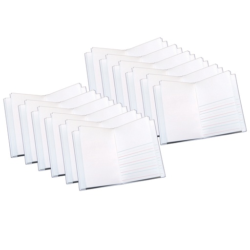 [10701-12 ASH] White Hardcover Blank Books Primary Lined 6" x 8" Portrait 12ct
