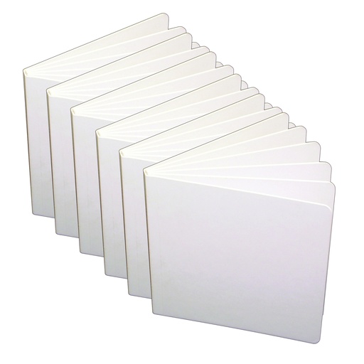 [10705-6 ASH] White Big Hardcover Blank Books 8.5" x 11" Portrait 6ct