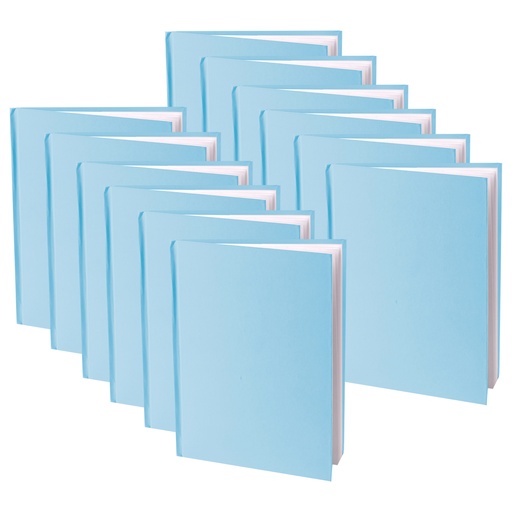 [10714-12 ASH] Blue Hardcover Blank Books 8" x 6" Portrait 12ct