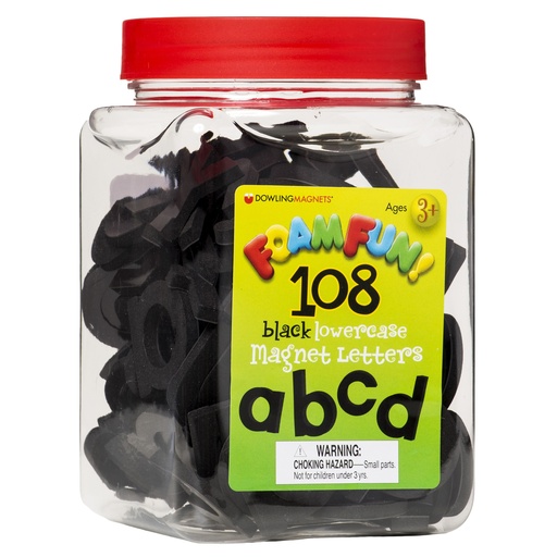 [733105 DOW] Foam Fun!™ Lowercase Black Magnetic Letters