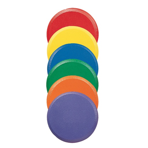 [FDSET CHS] Rounded Edge 9" 6 Color Foam Discs Set