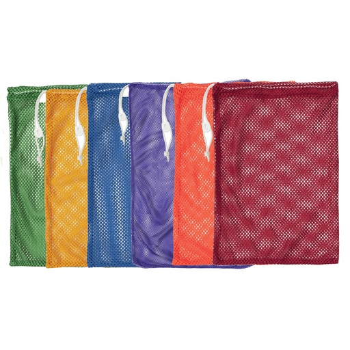 [MB18SET CHS] Assorted Color 12" x 18" Mesh Equipment Bags Pack of 6