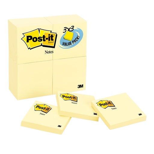 [65424VAD MMM] Canary Yellow 3" x 3" Notes Value Pack 24 Pads