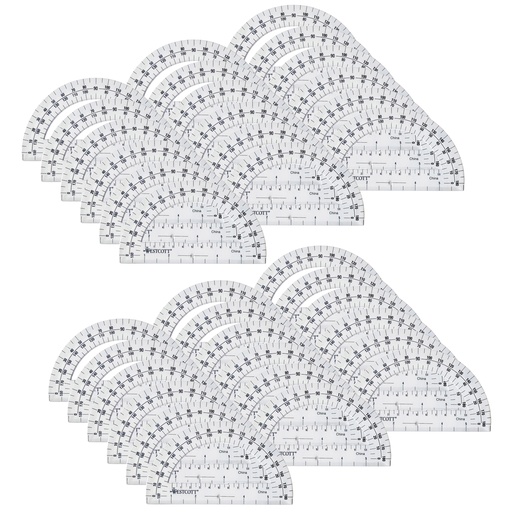 [11200-36 ACM] Protractor 6", 180 degree, Clear, Pack of 36 | 11200-36 ACM