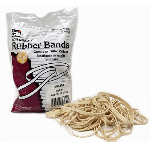 [56254 CLI] Assorted Rubber Bands 1/4 lb. Bag
