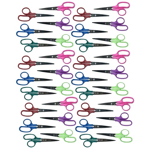 [77505-36 CLI] Assorted Children's Pointed 5" Scissors Pack of 36