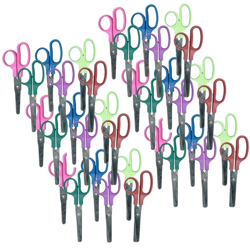 [77510-36 CLI] Assorted Children's Blunt 5" Scissors Pack of 36
