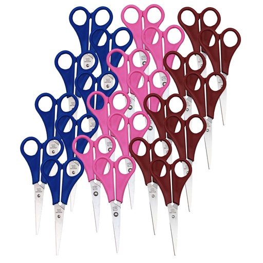 [77525-36 CLI] Assorted Children's Pointed 5.5" Scissors Pack of 36