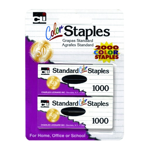[80262 CLI] Standard Assorted Color Staples 2000ct