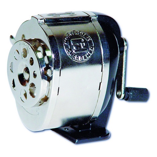 [89508 CLI] Silver Multi Size Pencil Holes Mountable Heavy Duty Steel Pencil Sharpener