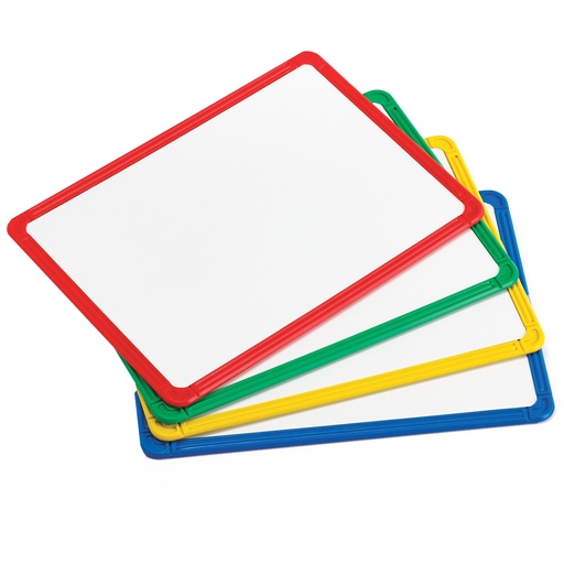 [90564 CTU] Four Color Plastic Framed Metal Whiteboards Set of 4