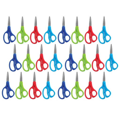 [480259-24 MAP] Assorted Essentials 5" Pointed Kids Scissors Pack of 24