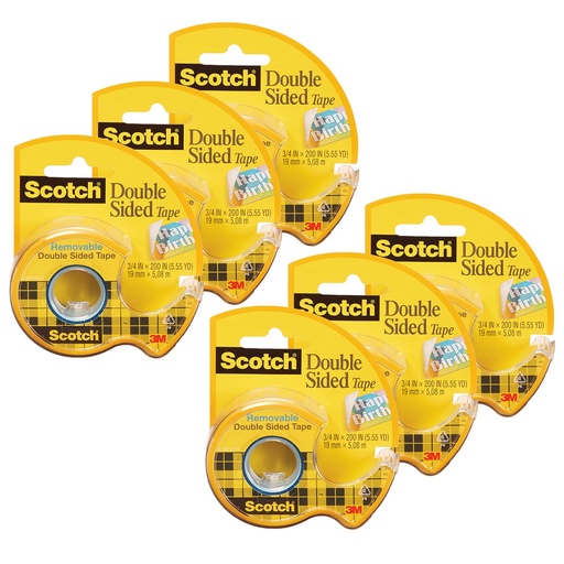 [238-6 MMM] 3/4" x 200" Removable Double Sided Tape 6 Rolls