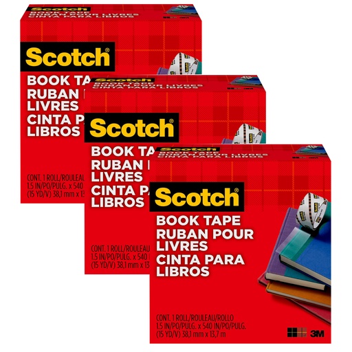[84515-3 MMM] 11/2 in x 15 yd Book Tape 3 Rolls