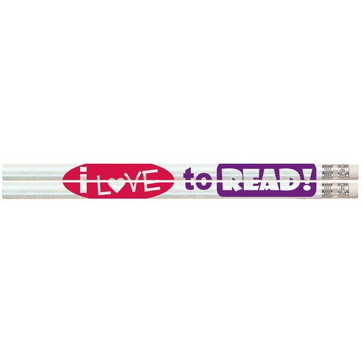 [1486D MSG] I Love to Read! Pencil Pack of 12
