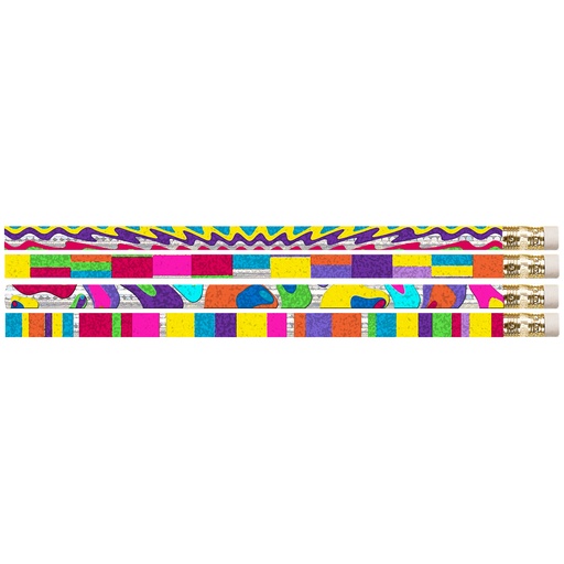 [2396D MSG] Watercolors Motivational/Fun Pencils Pack of 12