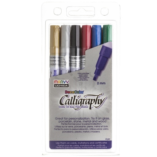 [1256A UCH] Calligraphy Paint Marker Set 6 Colors