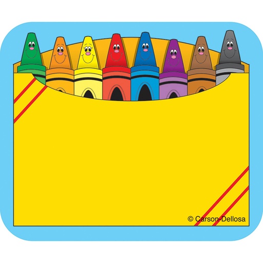 [9412 CD] Crayon Box Name Tags Pack of 40