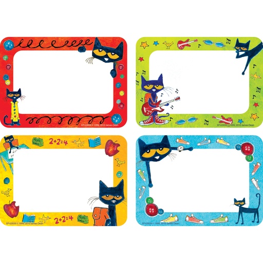 [63939 EP] Pete the Cat® Name Tags/Labels Pack of 36
