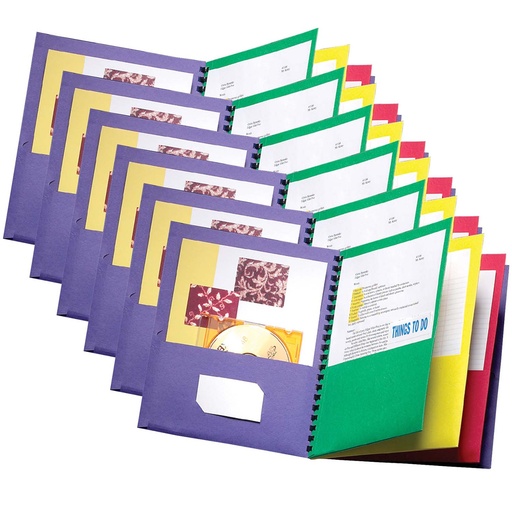 [ESS99656-6 ESS] Multicolor Eight-Pocket Organizers Pack of 6